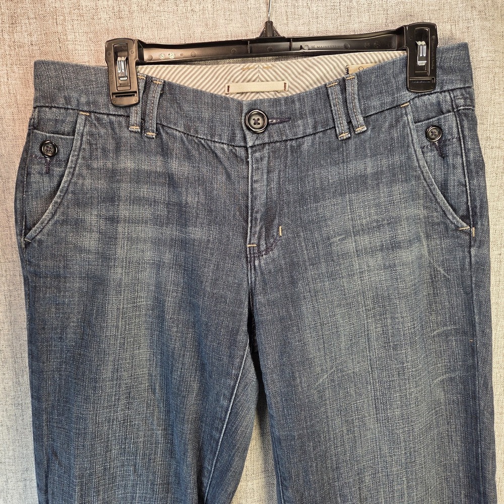 Gap Limited Edition Flare Jeans Womens Sz 6 Blue Mid Rise Stretch Festival